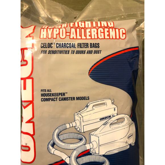 Oreck NWT 12 Hypoallergenic Filter Bags 1 Motor Filter Compact Cannister Models - Picture 2 of 5